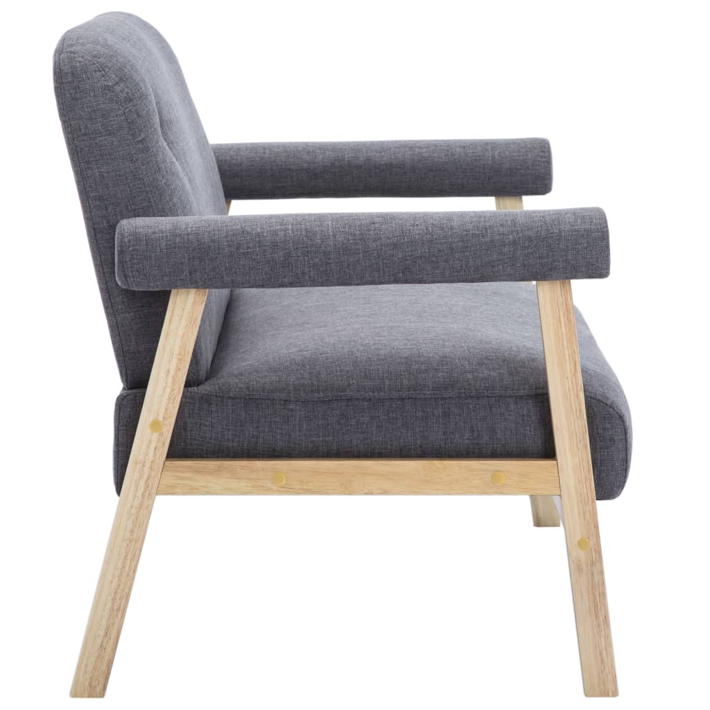 2 Seater Sofa Fabric Dark Grey