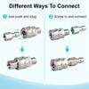 Pressure Washer Coupler 1/4 Inch Stainless Steel Quick Connect Fittings Male Female Accessories With Internal External Thread