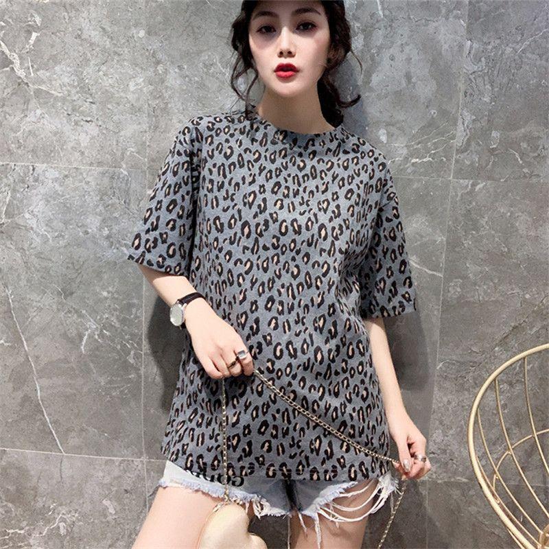 Fashion O-Neck Printed Short Sleeve Leopard T-Shirt Women's Clothing Summer New Loose All-match Tops Casual Tee Shirt