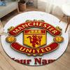 Manchester United F Custom Name Round Area Rug,Carpet Rug for Living Room Bedroom Sofa Playroom Decor,Non-slip Floor Mat