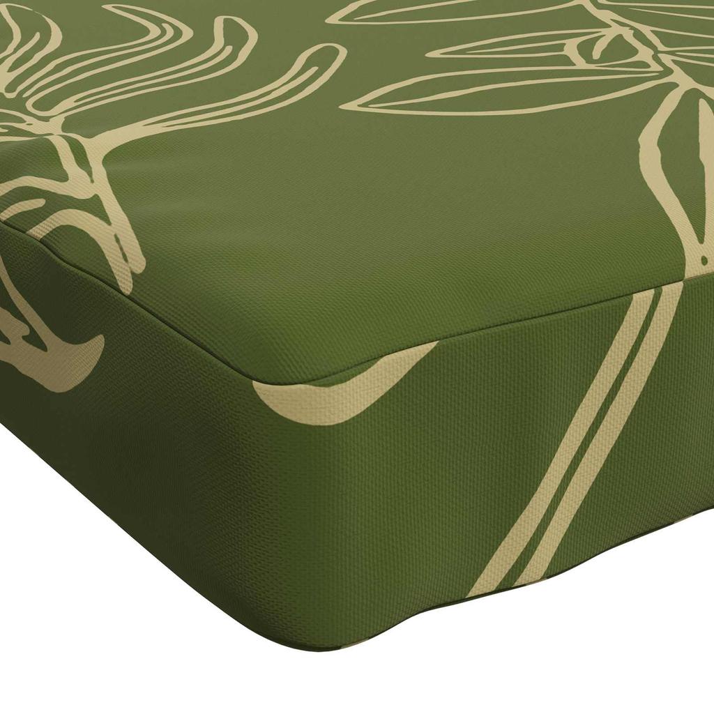 1 piece VUGHT bench cushion 100percent polyester leaf design