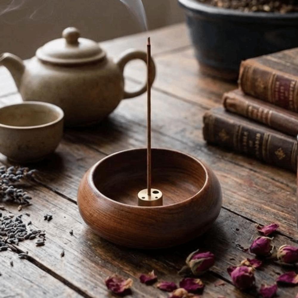 Handcrafted Wooden Incense Holder Solid Wood Stick Holder Eco-Friendly Incense Burner  Tea Room