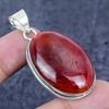Natural Carnelian Gemstone 925 Sterling Silver Jewelry Pendant 2.05" L5t29