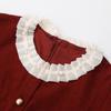 JOY SPEAKER Women's Retro French Long Sleeve Slimming Dress