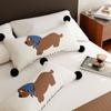 Soft Cartoon Pillow Case Washed Material Sofa Cushion Cover Bedding Supplies Pillow Shell  Cushions