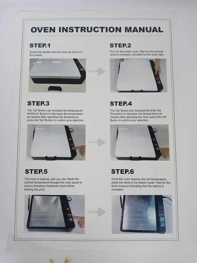 SIHAO All-in-One A3 DTF Hot Melt Powder Shaker Curing Oven Dryer, Adjustable Temp Control DTF Transfer Heater, Professional DIY Garment Heat Transfer