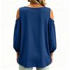 Damen Lässiger Langarm Farbiger Sweatshirt Pullover Top für den täglichen Gebrauch