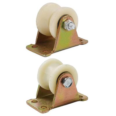 1Pcs Durable Grooved Nylon Bearing Pulley With Stand 30U/V Roller Track Wheel 30mm 45# Rigid Caster Sliding Heel Tool