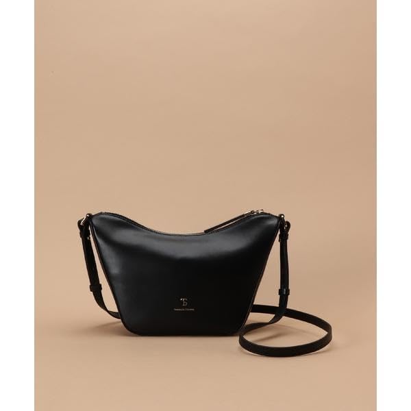Smooth Leather Shoulder Bag Girls Black [Samantha Thavasa]