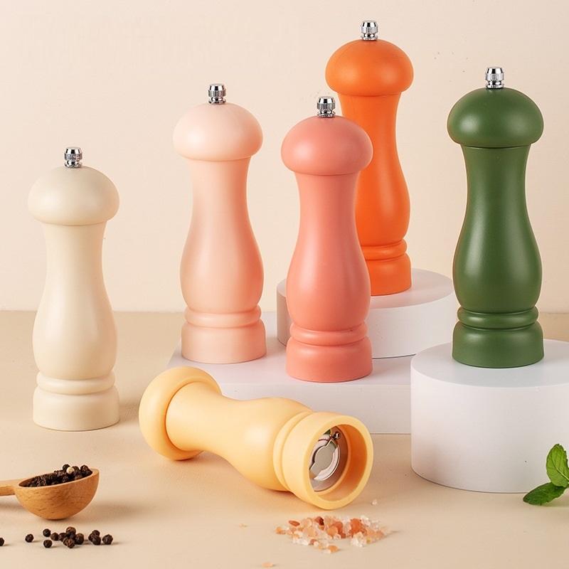Macina sale e pepe colorato da 6 pollici, macinapepe manuale in plastica