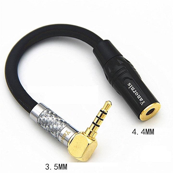 HIFI Female 4.4MM Balanced Headphone Adapter Audio Cable 4.4mm to 3.5mm 4.4mm to 2.5mm 4.4mm to 6.35mm 4.4mm to XLR 4 Pin Angle