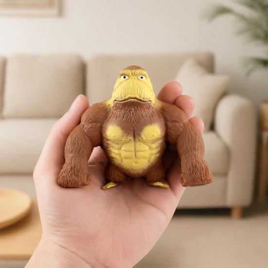 Yangyizhi Stress Relief Gorilla Squeeze Toy, Slow Rising Orangutan Fidget Anxiety Reduction Animal Shape Sensory Toy for Kids Adults