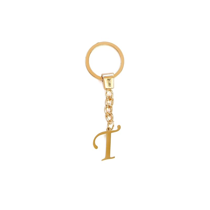 

[Noelmarket] initial key ring alphabet charm simple favorite Oshikatsu [T] [t]