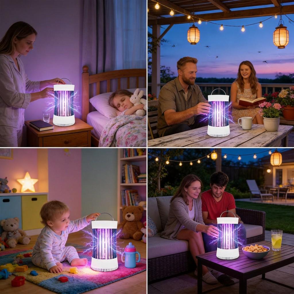 Electric Mosquito Killer Lamp With Usb Rechargeable Feature For Indoor And Outdoor Use
