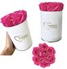 Flowerbox Inspiruj - White Box with Soap Roses - No. 8 Dark Pink