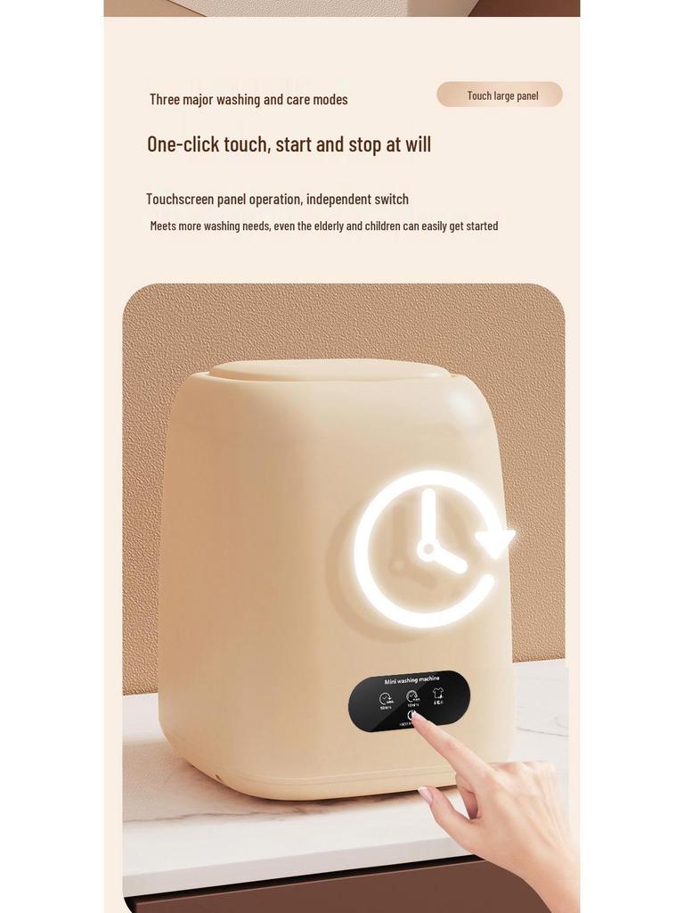 Kompakte blaue Mini-Waschmaschine für Studentenwohnheime: Ideal für Unterwäsche und Socken