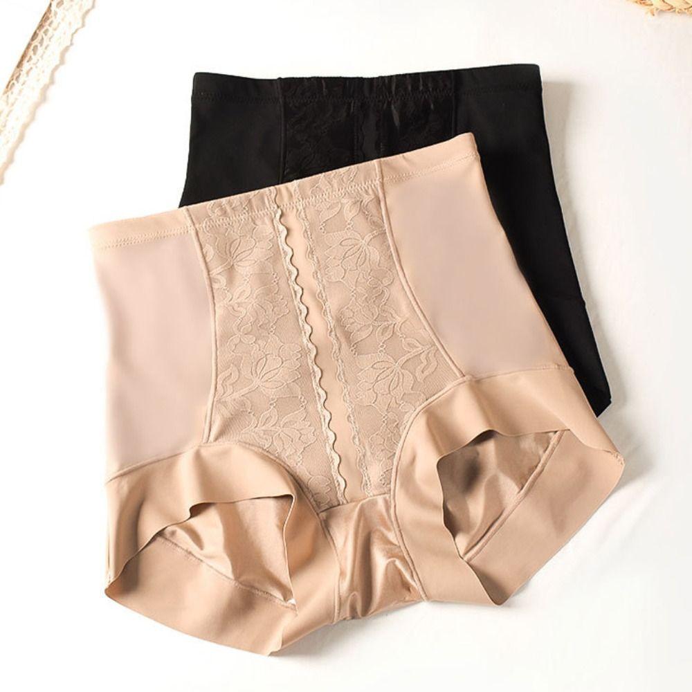 Ice Silk Tummy Control Underwear High Waist Butt Lifting Briefs Body Shaping Panties  Daily