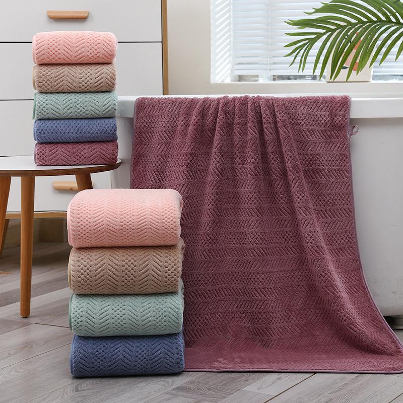 Super Soft Absorbent Wheat Ear Pattern Beach & Bath Towel for Hotel & Home