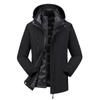 Custom Logo 3-in-1 Windbreaker with Fleece Down, Warm Jacket for Autumn/Winter, Embroidered Workwear.