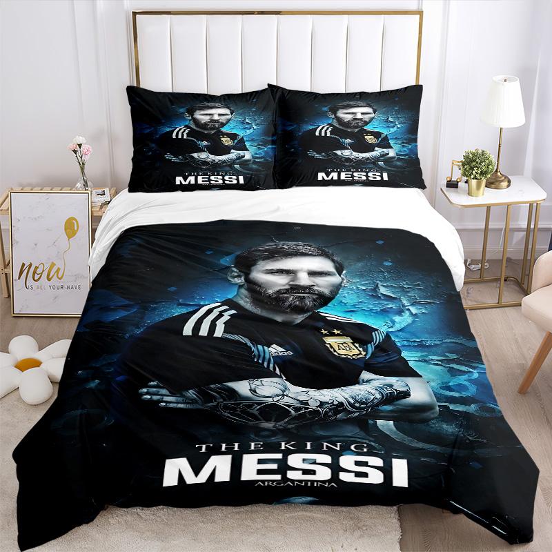 Messi Argentina Legend Print 3Pcs Bedding Setduvet Cover With 2 Bedropillowcase Home Birthday Gift