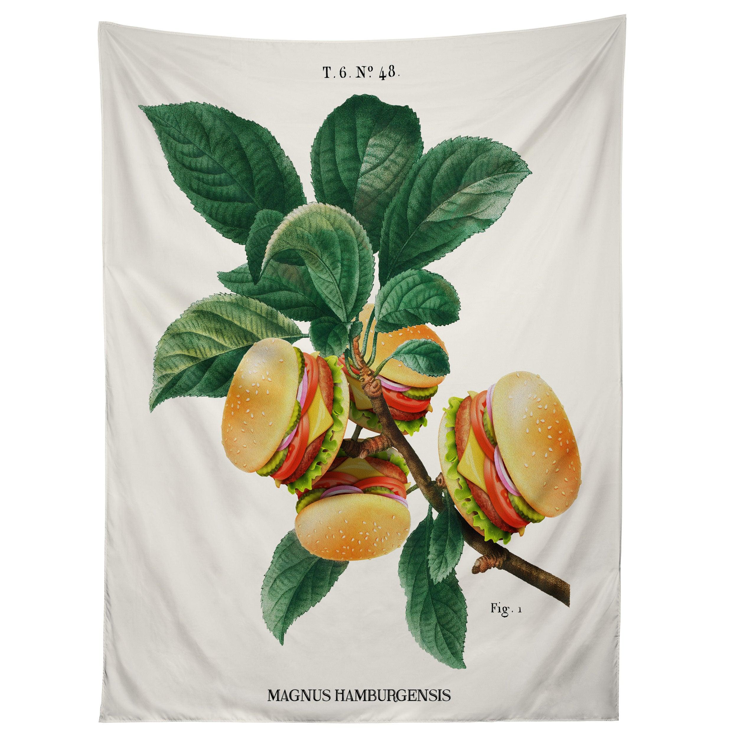 BURGER PLANT tapestry 75x100