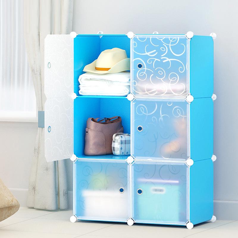 Vanden Minimalist Plastic Wardrobe: Children's & Adult Bedroom/Dorm Single Resin Storage Closet