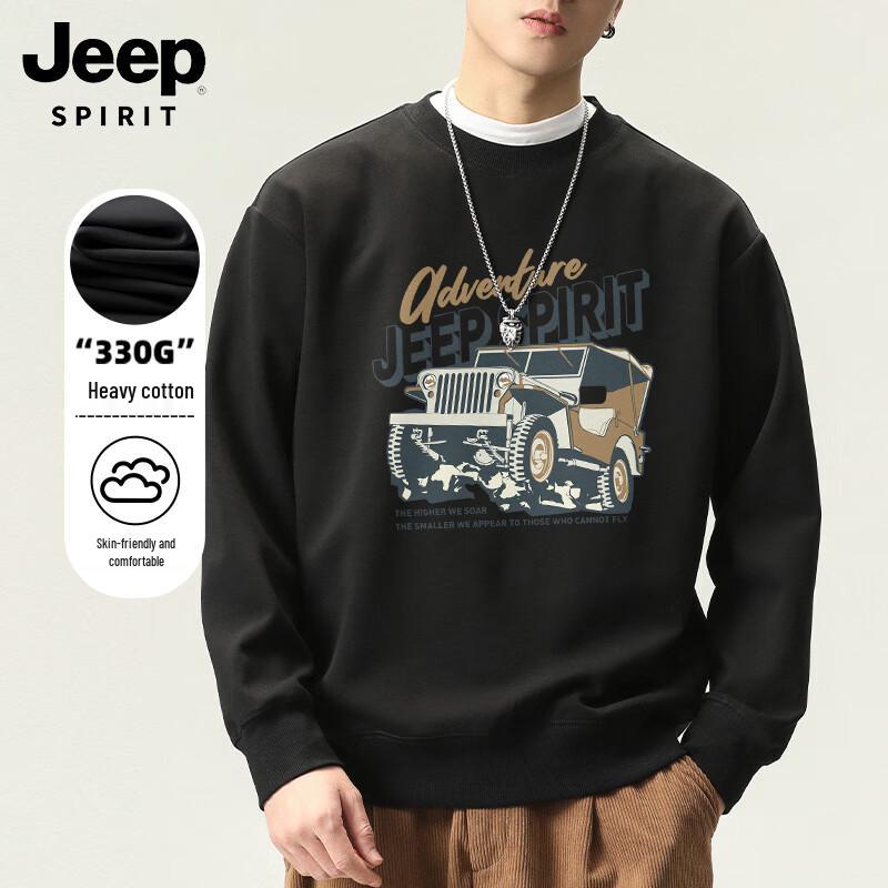 JEEP SPIRIT Men's Crewneck Pullover Sweatshirt