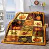 2026 New Arrivals 1pc Cozy Contemporary Style Pumpkin And Maple Leaf Pattern Flannel Throw Blanket All Seasons Soft Polyester Digital Print Cover, 200
