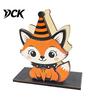 Halloween Home Table Ornament Wooden Napkin Holder, Cute Ghost Black Cat Vertical Paper Stable Stand Towel Stand, Kitchen Tissue Festive Party