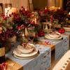 Natale Abete Argentato Foglie Fiocchi di Neve Grana Legno Lino Runner da Tavola Decorazione Cucina Runner da Tavola Forniture per Feste