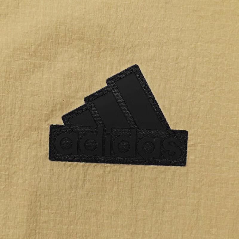 Adidas Lightweight Woven Jacket With Hood And Zip Men Outerwear Yellow Tan JI8659