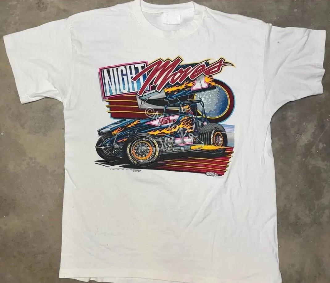 Vintage 1990 World of Outlaws “Night Moves” Sprint Car Tee Shirt XL