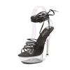 Fashion 15cm Crisscross Ankle Strap Stiletto Heels Waterproof Platform Slip-Resistant Thick Sole Dance Catwalk Women High Heel Sandals