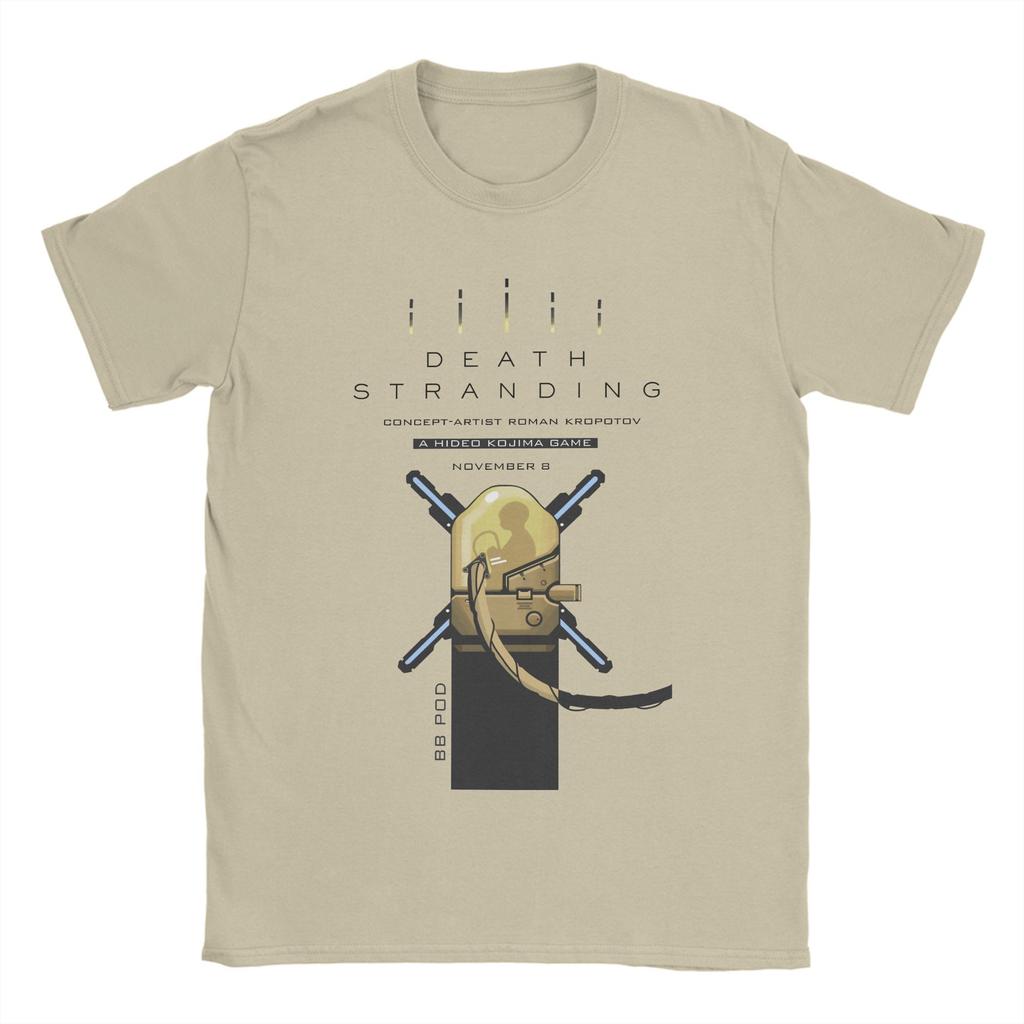 Death Stranding Gra Kojimy Koszulki Vintage Czysta Bawełna T-shirt Okrągły Dekolt Krótki Rękaw Koszulka Pomysł na Prezent Ubrania