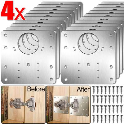 2/4 Stücke Scharnier Reparatur Platte Schrank Möbel Schublade Tisch Scharnier Edelstahl Haushalts Hardware Scharnier Befestigung Klammer Halterung