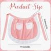 Women Maid Apron Ruffled Waist Apron Halloween Maid Costume Accessories Kitchen Apron with 2 Pocket for Baking Gardening