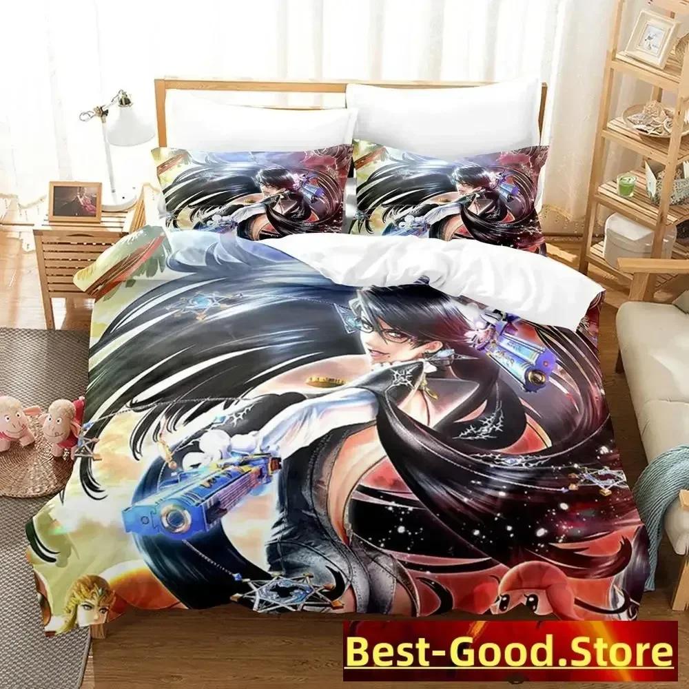 

Comforter Bayonetta Bedding Set Single Twin Printed Bed Set With Bed Soft Single Double Queen Super King Size Comforter (quilt)-EU Single(135*200cm)3pcs