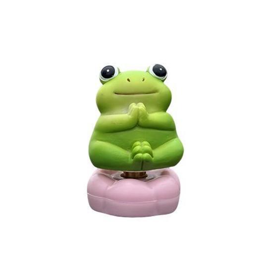 Car Ornaments Cute Rotating Frog Resin Dashboard Figurine Stress Relief Decoration with Strong Sticky Base Funny Accessory for Car Auto Motorcycle