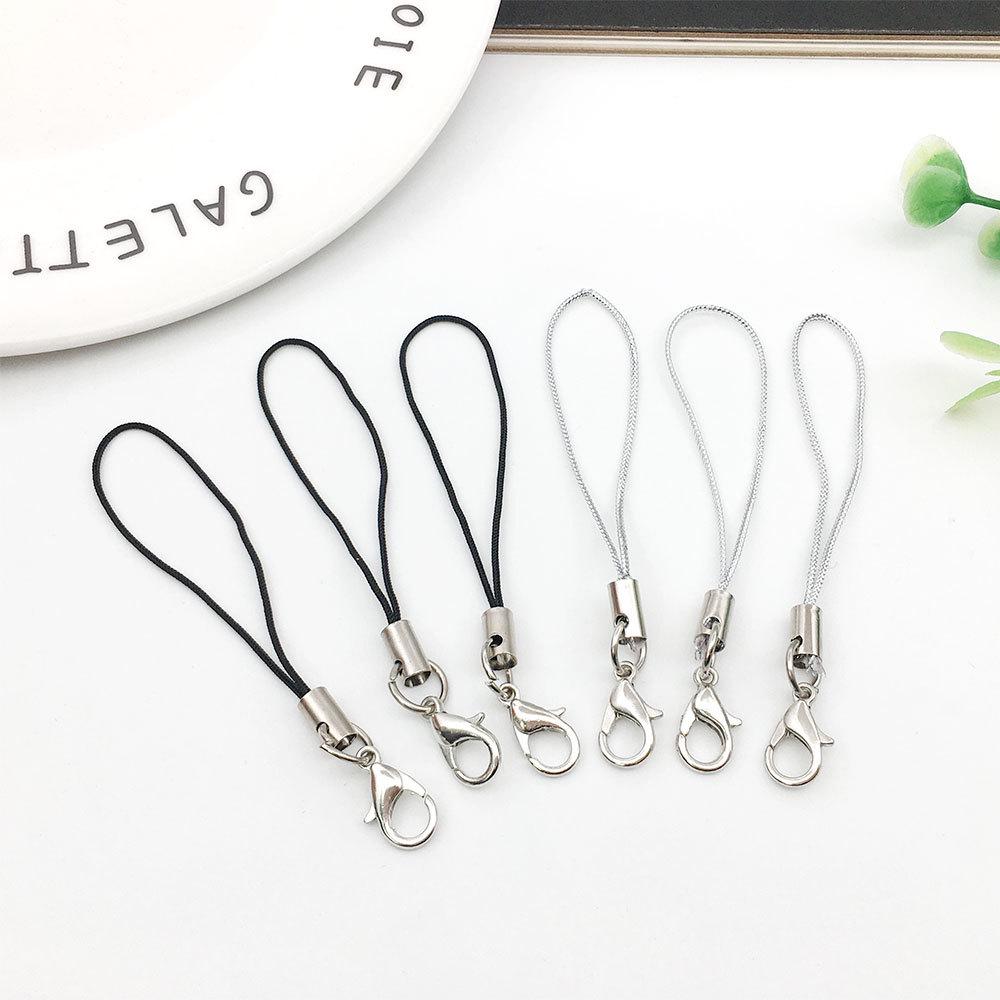 100-Piece Lobster Clasp Phone Lanyard for DIY Jewelry, Hanging Rope with Metal Buckle