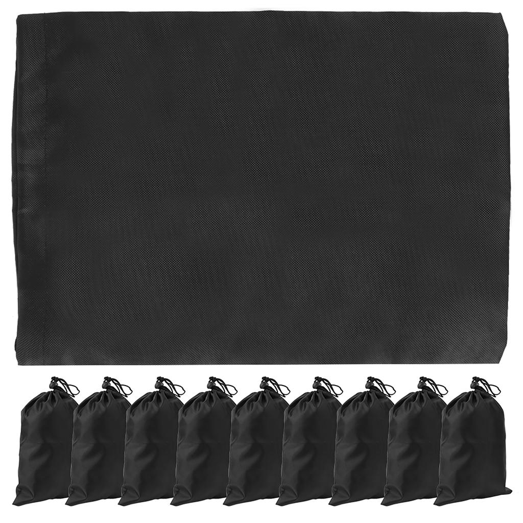 Black Drawstring Carry Bag Polyester Drawstring Pouch Waterproof Skipping Rope Storage Bag