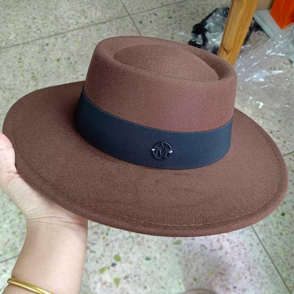 Fedora Autumn And Winter Hat Letter Accessories French Retro Punk Men And Women Wide Brim Hat Gorras Hats For Man