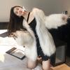 Autumn and winter new imitation raccoon fur fox fur coat women's medium and long Haining wool coat fashionable young