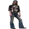 European & American Retro Men's High-Waist Bell-Bottom Jeans - Autumn/Winter Nostalgic Punk Style