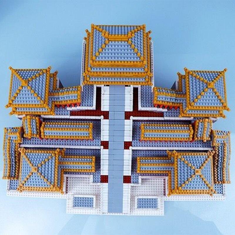 8019 World Architecture Ancient Epang Palace 3D Model DIY Mini Diamond Blocks Bricks Building Toy for Children No Box