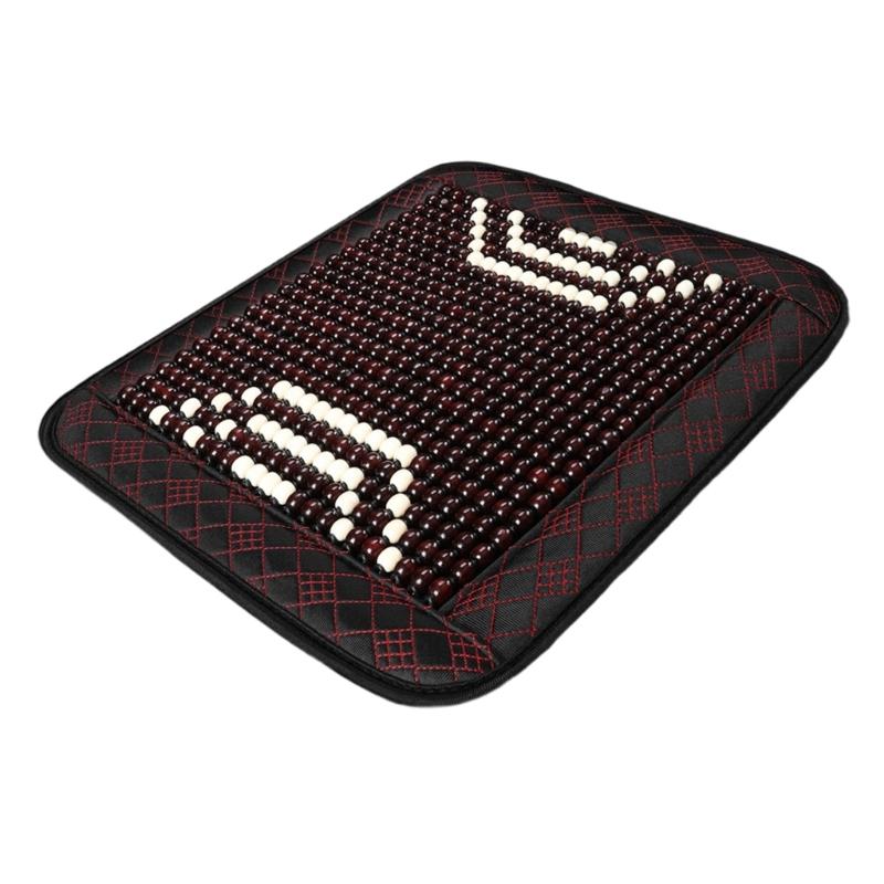 Universal Vehicle Chair Ventilated Cooling Seat Pad Cushion Beaded Comfort Seat Cover Lumbar Back Brace Support Cushion
