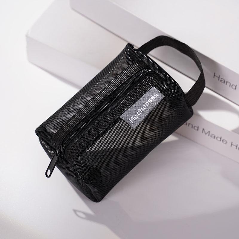 

Прозрачный нейлоновый сетчатый кошелек для монет большой вместимости и держатель для ключей и карт