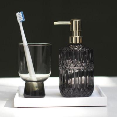 Bottiglia per Lozione in Vetro Yousheng Fondo Antiscivolo Design Trasparente Grande Capacità Erogatore di Liquidi Accessorio per la Casa