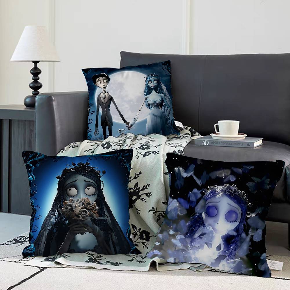C-Corpse Bride Cartoon Personalized Picture Text Home Decorative Pillows Household Gifts 45x45cm