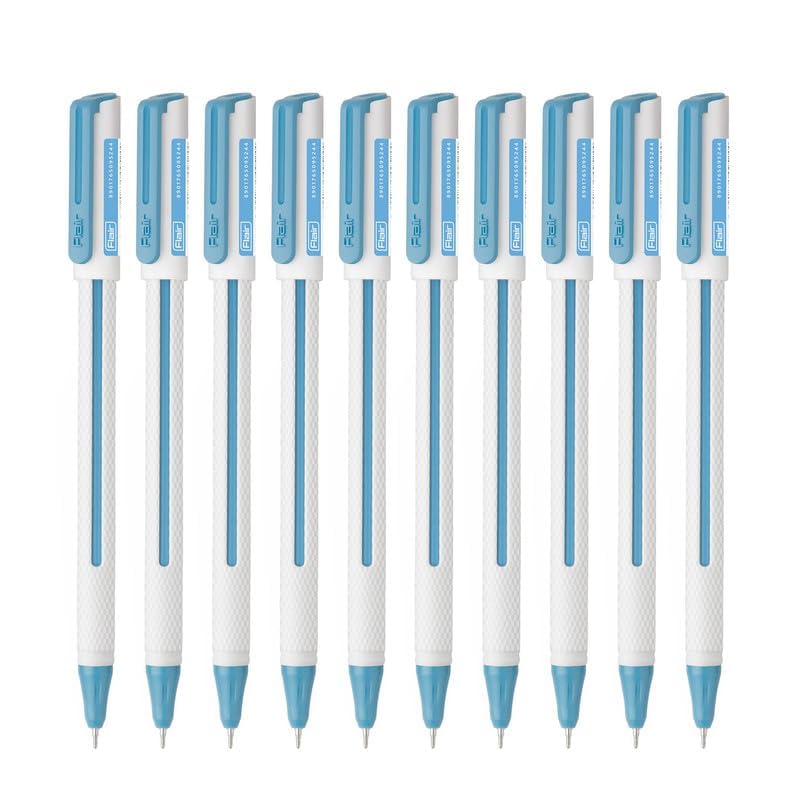 Flair Yolo NXT Waterproof Gel Ink Pen Pack Of 20 Blue Ink Smooth Writing Smudge Free Pens For Office School Use