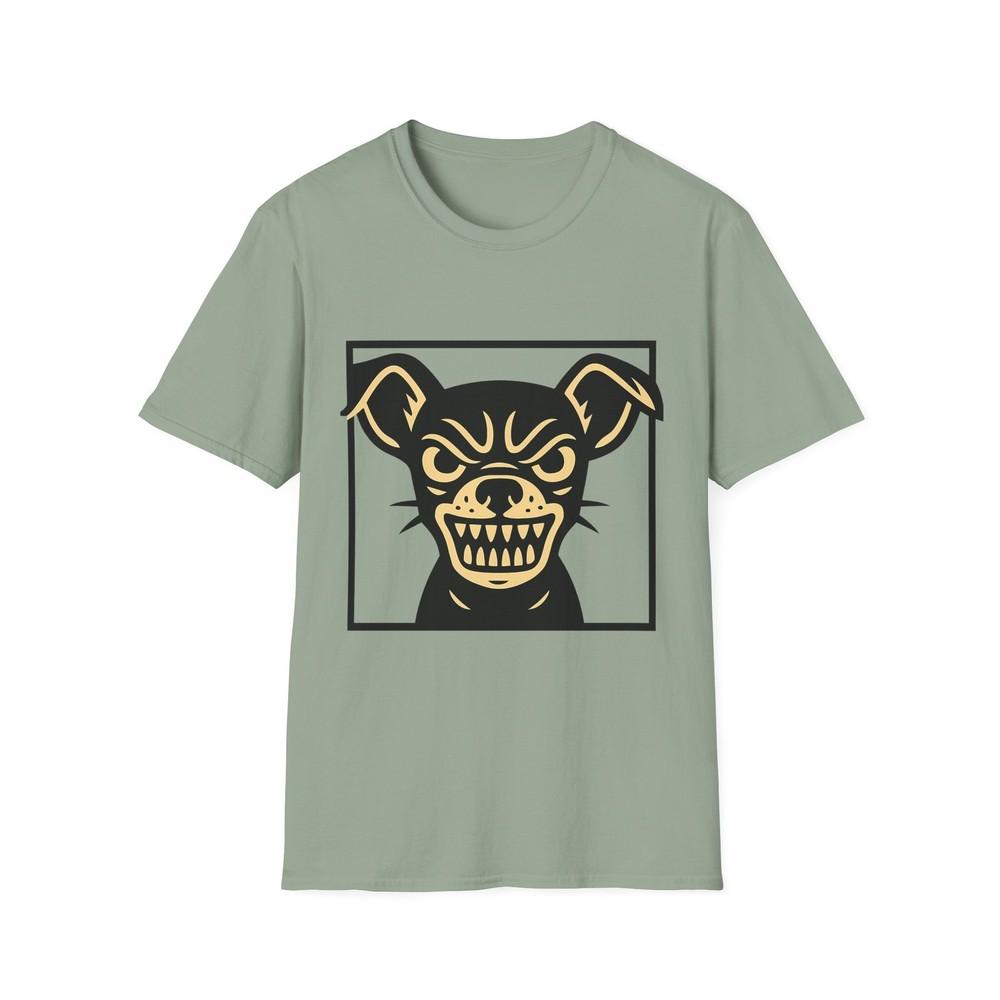 

Unisex Soft-style Snarling Pup T-Shirt – Aggressive, Streetwear with Attitude XL